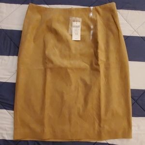 Chico's perforated Faux-Suede Skirt